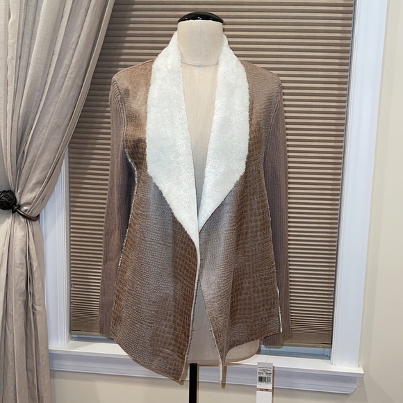 Alfred Dunner Twilight Point Moleskin Sweater Jacket - Picture 5 of 10